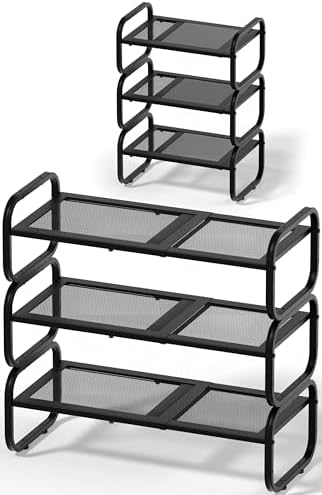 3 Tier Shoe Rack - Expandable Shoe Organizer for Closet by HDDTTZFURNITUREMAKEYOURDALIYLIVEBETTERANDBETTER