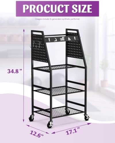 Mythinglogic Home Gym Rack for Dumbbells, Yoga Mats and Workout Equipment - Image 5