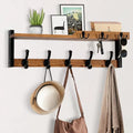dreampossible 4 in 1 Coat Rack Wall Mount with Shelf, Coat Hooks 25.2" Entryway Coat Hanger with Key Hooks and Mail Holder, Wall Hooks with Shelf, Hat Rack for Wall Key Holder Mail Organizer by dreampossible