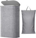 Lifewit Slim Laundry Basket with Lid and Removable Bag, 65L, Gray by Lifewit