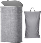 Lifewit Slim Laundry Basket with Lid and Removable Bag, 65L, Gray by Lifewit
