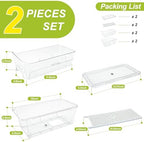 Pull Out Fridge Organizer Drawer, 2-Pack Refrigerator Drawer Organizer - Image 6