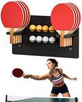 Ping Pong Paddle Holder, Wall Mounted Metal Magnetic Table Tennis Storage Rack Holds by Artibear