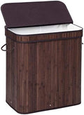 SONGMICS Bamboo Laundry Hamper with Lid, 100L, with Handles by Unknown