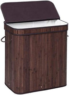 SONGMICS Bamboo Laundry Hamper with Lid, 100L, with Handles by Unknown