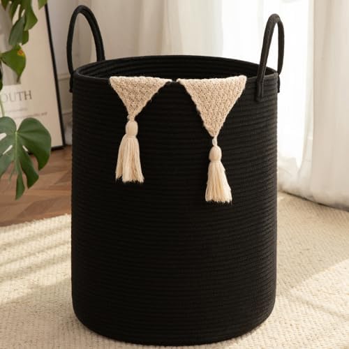OIAHOMY 100L Nursery Hamper Laundry Basket Laundry Hamper Black by MasterofSpaceOptimization
