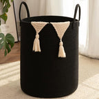 OIAHOMY 60L Nursery Hamper Laundry Basket Laundry Hamper Black by MasterofSpaceOptimization