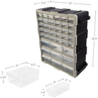 Stalwart 39-Drawer Plastic Small Parts Organizer, Black - Image 2