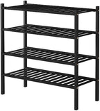 ROMGUAR CRAFT 4 Tier Bamboo Shoe Rack for Closet Free Standing Wood Shoe Shelf for Entryway Small Space Stackable 27"x11"x26" (Black) - Image 7
