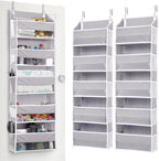 ULG 2 Pack 5-tier Over the Door Organizer Light Gray by ULG