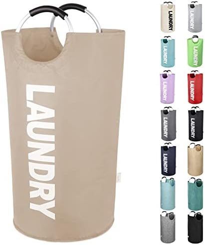 Large Laundry Basket, Laundry Hamper Bag with Handles, 115L Brown by SweetMemoLiving