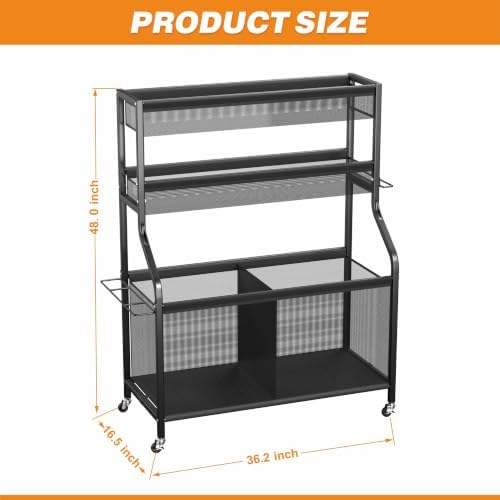 Ultrawall Sports Equipment Organizer, Golf Bag Stand w/Ski & Ball Storage - Image 2