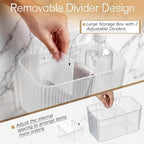 7 Pack Cabinet Door Organizer Adhesive Wall Mount Storage Bins Makeup Containers Stackable Organizer Basket for Kitchen Cabinets, Bathroom, Pantry, Office, Refrigerator (Frosted Clear) - Image 4