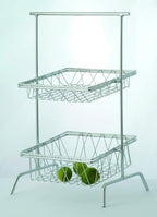 G.E.T. 12" Silver Square Metal Wire Basket for Pantry, Storage and More - Image 5