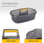 Large Cleaning Supplies Caddy Portable Shower Caddy Basket Clear Grey - Image 4