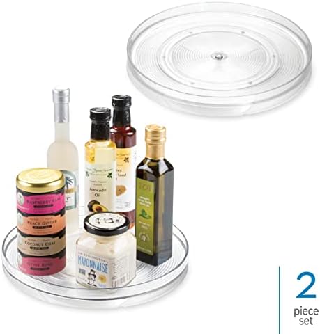 iDesign 11-Inch Round Lazy Susan Organizer for Kitchen or Pantry Storage - 2 Count - Clear (Pack of 8) - Image 2