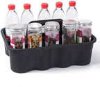 Matthew 5 Pack Large Plastic Tote Tool & Deluxe Supply Cleaning Caddy with Handle Portable Shower Basket Storage Caddy for Cleaning Products,Take-Out Drink,Bathrooms - Black - Image 6