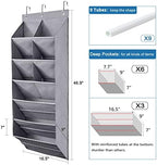 FENTEC 2 Pack Over the Door Shoe Organizer, Hanging Shoe Organizer, 6-Tier Large Deep Pockets Door Shoe Rack with 3 Hooks Shoe Organizer for Shoes, Sneakers, and Home Accessories, Grey - Image 3