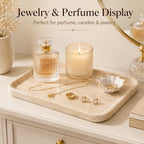 Beige Travertine Vanity Tray for Jewelry 9.84 in - Image 7