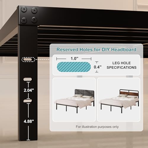 Maenizi 16 Inch Queen Bed Frame Heavy Duty Metal Support Up to 3000 lbs - Image 5