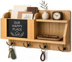 Rebee Vision Key Holder Wall Mount with Chalkboard for Home Decor, Yellow by REBEEVISION