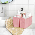 Shower Caddy Portable and Cleaning Caddy Organizer for Bathroom, Kitchen, Toiletries Storage ，Caddy organizer with handle, Rust-Resistant, Durable Material (Pink, 9.36" L×7.73" W×7.24" H) - Image 2