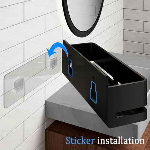 Bathroom Shower Caddy,No Drill Shower Shelves(5-piece Set-Black) - Image 6