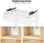 2 Packs 19IN Depth Under Sink Organizer, 2-Tier Pull Out Cabinet Organizer With Smooth Circular Rail, Large Capacity Metal Mesh Sliding Drawers For Bathroom& Kitchen Storage,Height Adjustable –White - Image 4