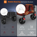 Originsure 300L Collapsible Beach Wagon Cart with Big Wheels, 560lbs, Red - Image 5