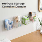 8-Pack Cabinet Door Organizer Adhesive, Hanging Storage Bins, Stick on Small Wall Basket, Makeup Organizer Caddy, Under Inside Cabinet Storage Container for Kitchen, Bathroom Organizer, Office, Dorm - Image 3