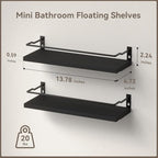 RICHER HOUSE Floating Shelves Bathroom, Small Wall Shelf Over Toilet 2 Set - Image 3