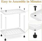 2 Tier Bathroom Counter Organizer, Rectangular Vanity Organizer Shelf, Skincare and Makeup Countertop Storage Rack for Kitchen, Bathroom, Bedroom,White - Image 5