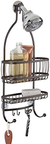 iDesign 61971 York Lyra Hanging Shower Organizer - 10" x 4" x 22", Bronze - Image 5