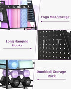 Mythinglogic Home Gym Rack for Dumbbells, Yoga Mats and Workout Equipment - Image 3