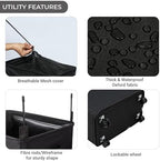 Slim Laundry Hamper with Wheels, 52L Skinny Hamper, 22" Black - Image 4