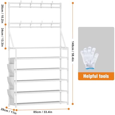 OYREL Shoe Rack 5 Tier Shoe Racks Organizer 20-25 Pairs for Closet - Image 3