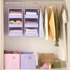 GRANNY SAYS 3-Shelf Hanging Closet Organizer, Foldable Storage, Purple | 33 lb Capacity, No-Sag Support, Keeps Clothes Neat, Folds Flat, Fits RV, Dorm & Small Closets, 2 Pack - Image 7