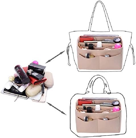 ZTUJO Purse Organizer Insert, Felt Bag Organizer with Metal Zipper, Handbag & Tote Shaper, For Speedy Neverfull Tote, 7 Sizes - Image 4