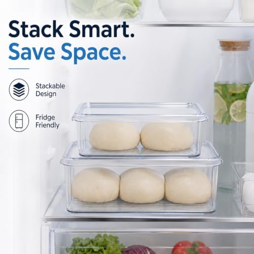 Pizza Dough Proofing Box, 2 Pack Stackable Pizza Dough Container, BPA-Free - Image 3