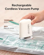 VINTAR 20 Pack Vacuum Storage Bags for Travel with Cordless Pump, Color - Image 3