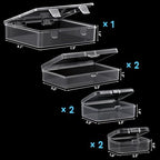 Clear Small Plastic Storage Containers with Lids, 7 Pack - Image 2