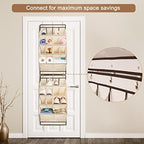 2 Pack Over the Door Shoe Organizers, Hanging Shoe Organizers Large Pockets - Image 5