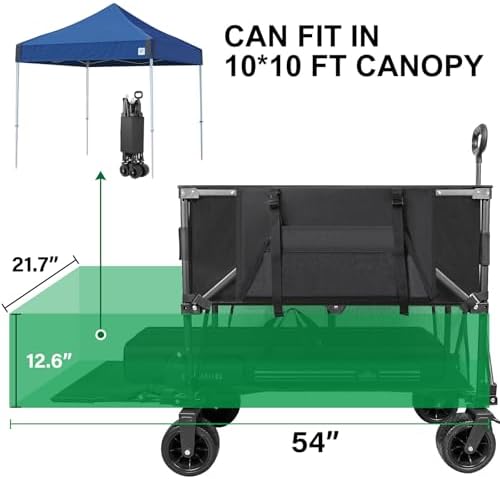 Double Decker Wagon 600lb Capacity & 400L Collapsible Sports Wagon - Image 5