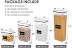 Vtopmart 32pcs Airtight Food Storage Containers Set, BPA Free Plastic Kitchen and Pantry Organization Canisters with Lids for Cereal, Dry Food, Flour and Sugar, Includes 32 Labels - Image 2