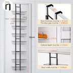 LUXEAR Over the Door Pantry Organizer Adjustable, 8 Tiers - Image 3
