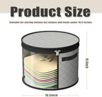 STARGAZ Hat Boxes For Women Storage - This Oversized Clear Hat Storage Bag can hold 9 hats,suitable for cowboy hats,suitable for travel and daily hat organizer for closet.(Pure Gray 1 Pack) - Image 3