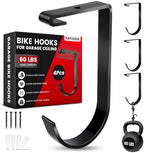 Bike Hooks for Garage Ceiling Mount Rack, Add on Storage Flat Hook, 4 Pack by Payivsve