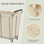 Gewudraw 360L Laundry Hamper with Wheels, Khaki, 95 Gallons - Image 5