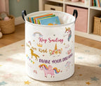 Essme Kids Laundry Basket,Unicorn Hamper Collapsible Waterproof Storage Bin for Girls,Gift Baskets(Color Unicorn) - Image 6