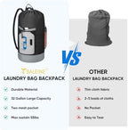 BALEINE 120L Laundry Bag Backpack, 900D Oxford Fabric Large Travel Laundry Bags with Shoulder Straps and 2 Mesh Pockets for College Dorm, Apartment, Laundromat (Black, 120L) - Image 6